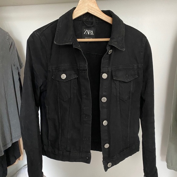 Zara black jean jacket - Picture 1 of 1